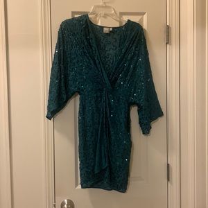 Sparkly & fun emerald Green dress from ASOS! Perfect for a party!